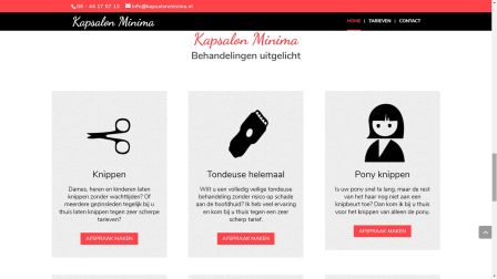 portfolio Kapsalon Minima Care-align Webdesign